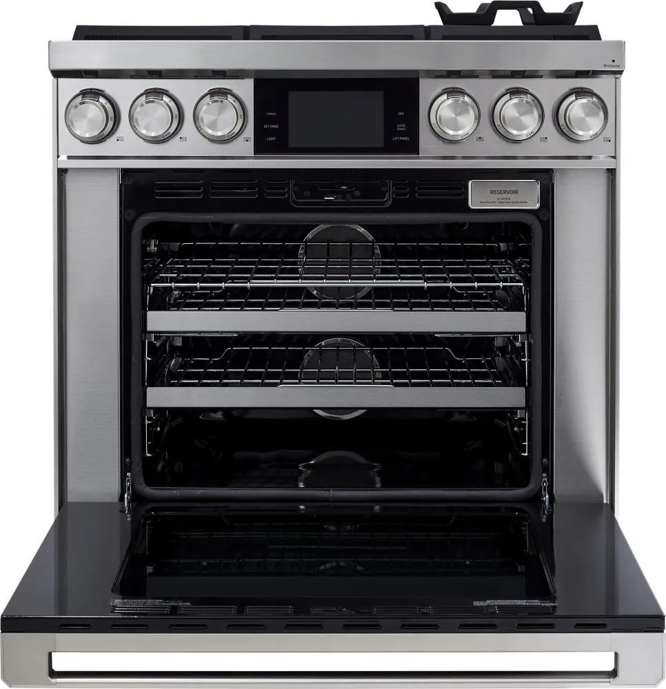 Dacor - 4.8 cu. ft  Dual Fuel Natural Gas Range in Stainless - DOP36M86DLS