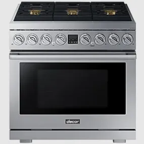 Dacor - 6.3 cu. ft  Dual Fuel Range in Stainless - DOP36T86DLS