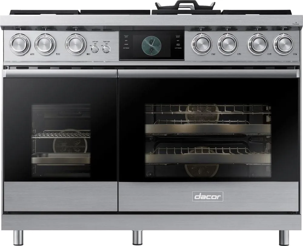 Dacor - 6.6 cu. ft  Dual Fuel Range in Stainless - DOP48M96DLS