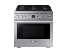 Dacor DOP36T86DLS Transitional 36" Dual-Fuel Range, Silver Stainless Steel, Natural Gas/Liquid Propane