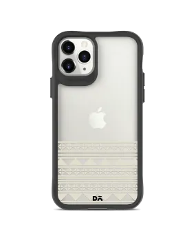 DailyObjects Mandala Band Off White Black Hybrid Clear Case Cover For iPhone 11 Pro