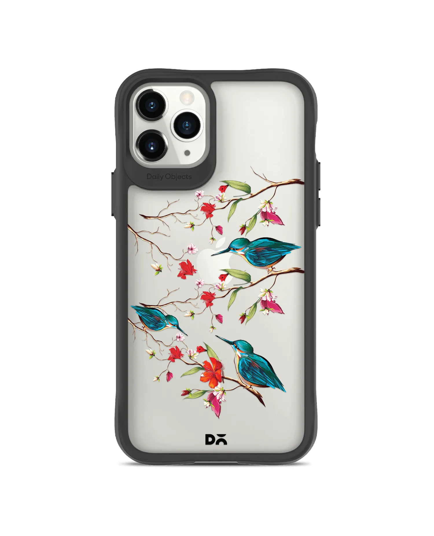 DailyObjects Melody Birds Black Hybrid Clear Case Cover For iPhone 11 Pro Max