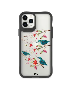 DailyObjects Melody Birds Black Hybrid Clear Case Cover For iPhone 11 Pro Max