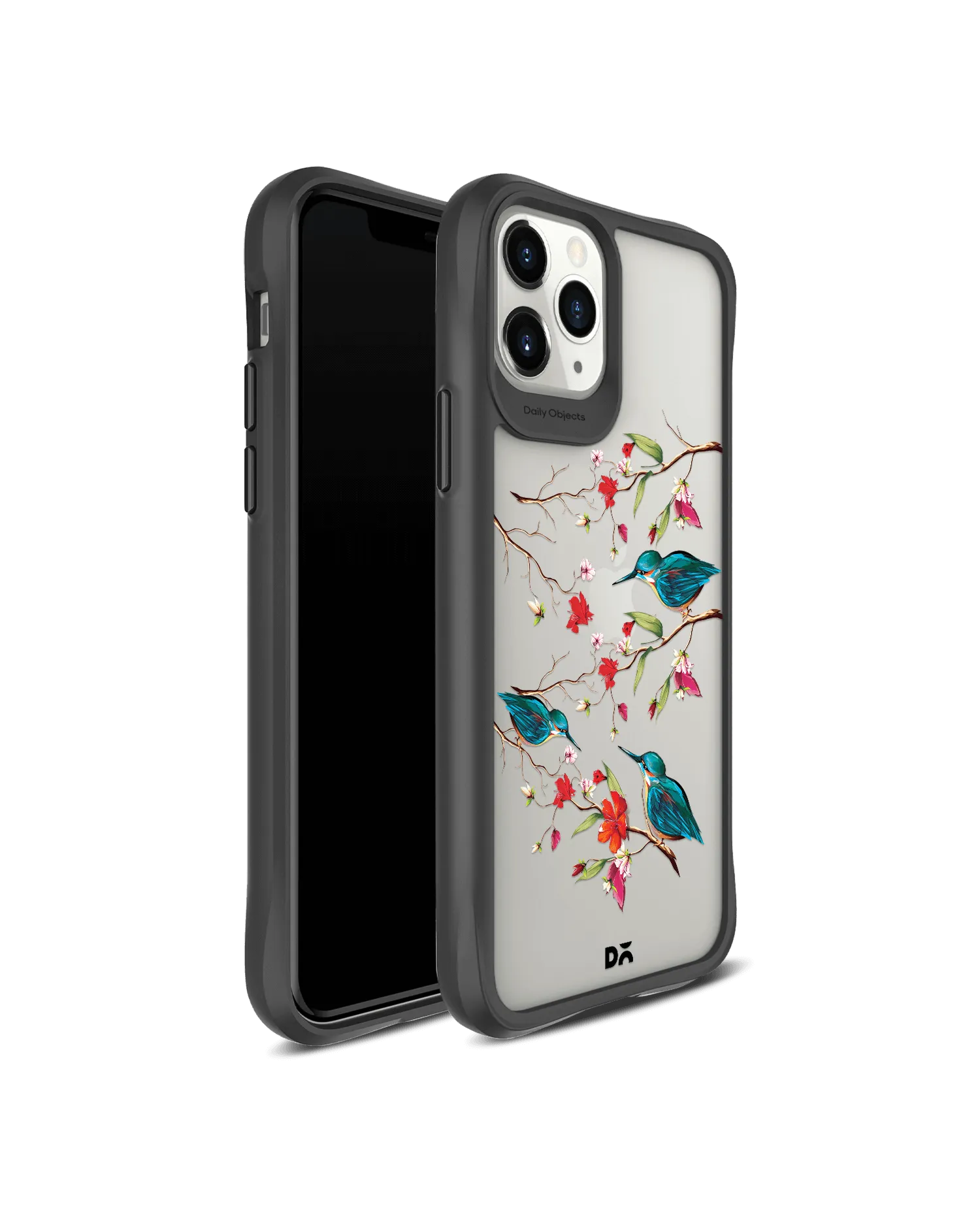 DailyObjects Melody Birds Black Hybrid Clear Case Cover For iPhone 11 Pro Max