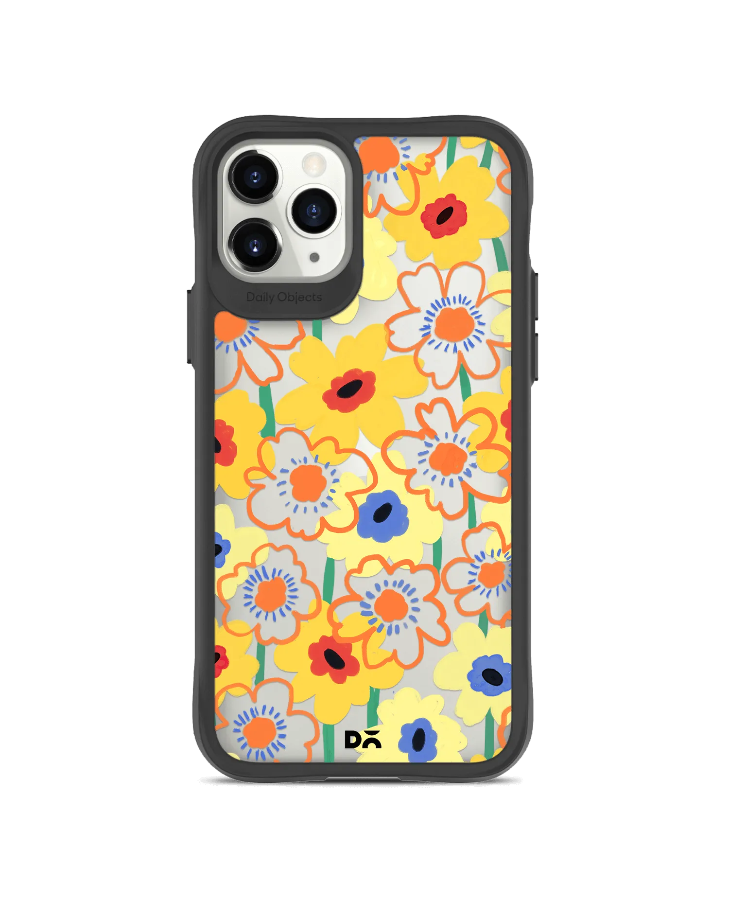 DailyObjects Sunflower Nostalgia Black Hybrid Clear Case Cover For iPhone 11 Pro