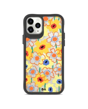 DailyObjects Sunflower Nostalgia Black Hybrid Clear Case Cover For iPhone 11 Pro