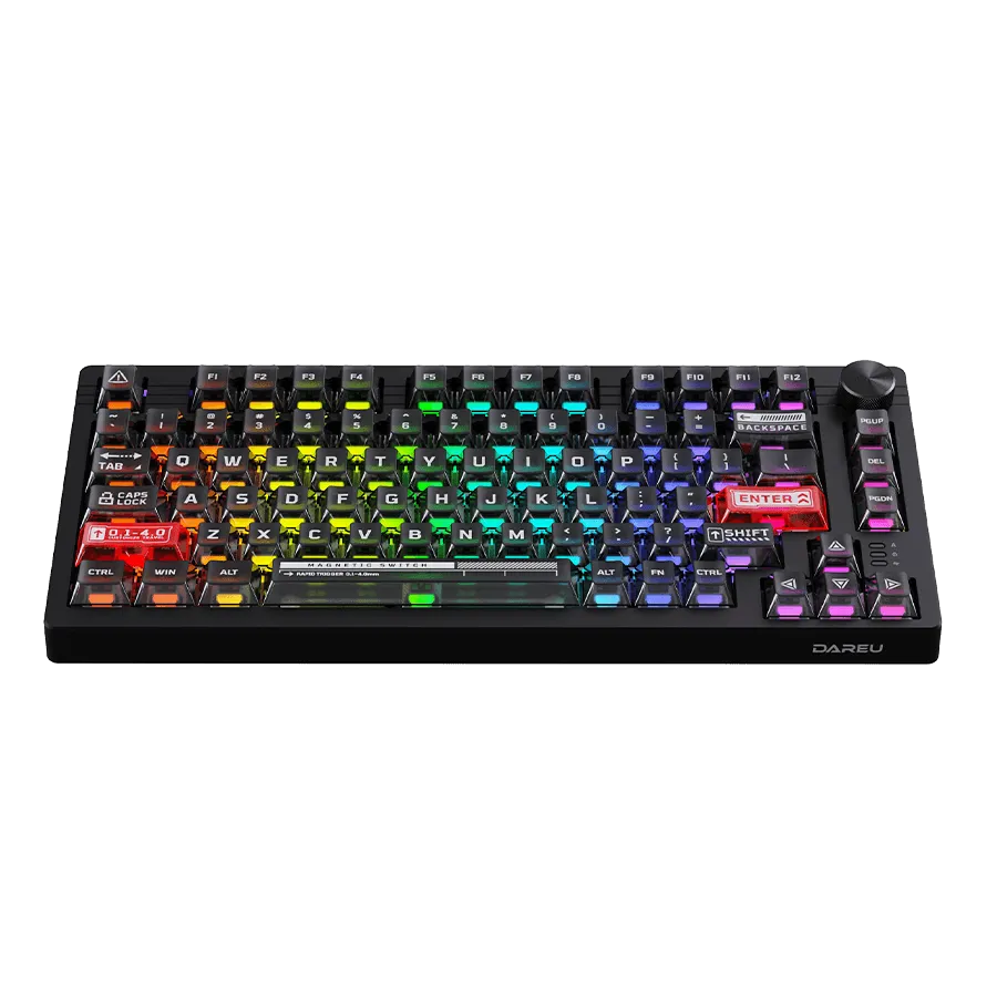 DAREU EK75 RT | Compact  75-Key Wired RGB Magnetic Hotswap Keyboard