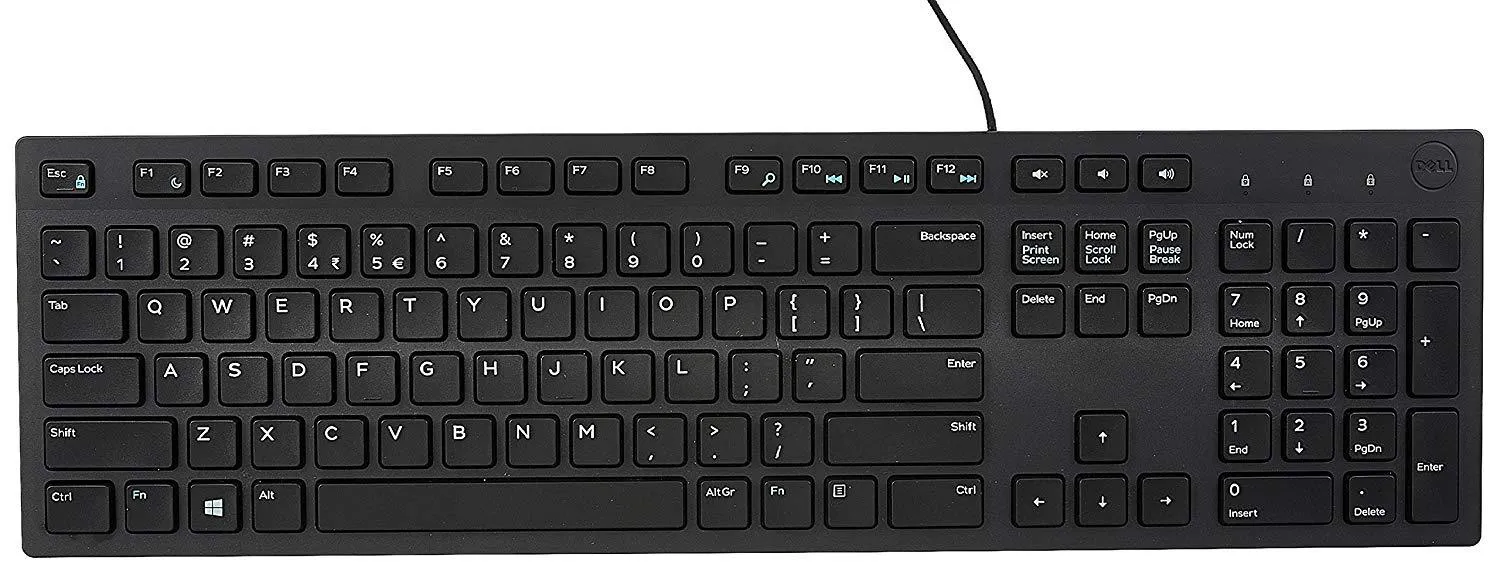 DELL Wired usb Keyboard KB216, Black