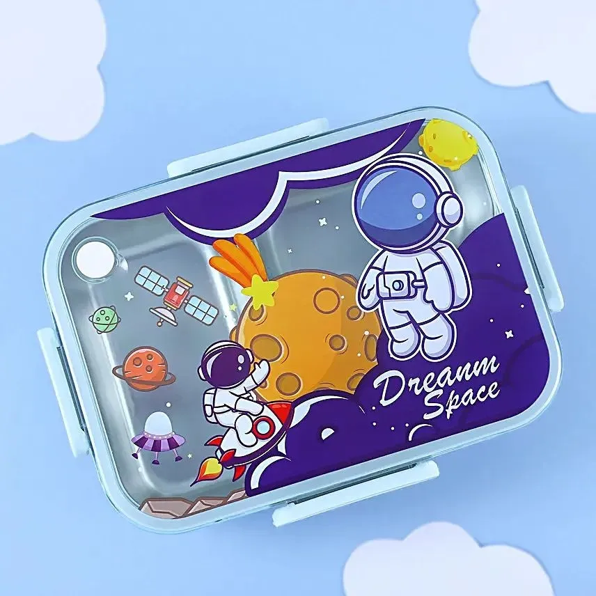 Dream Space 3 Compartment Stainless Steel Bento Lunch Box