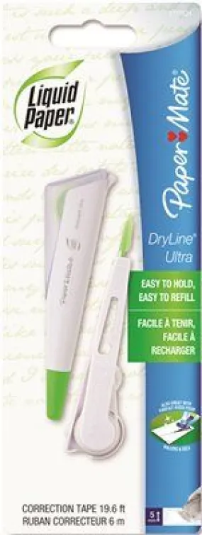 Dryline Correction Tape Refillable 1/5 Inch  X 236 Inch  1 Dispenser/1 Refill