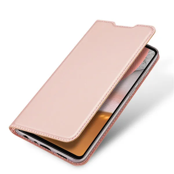 DUX DUCIS Skin Pro Faux Leather Wallet Flip Case for Samsung Galaxy A72 / A72 5G - Rose Gold