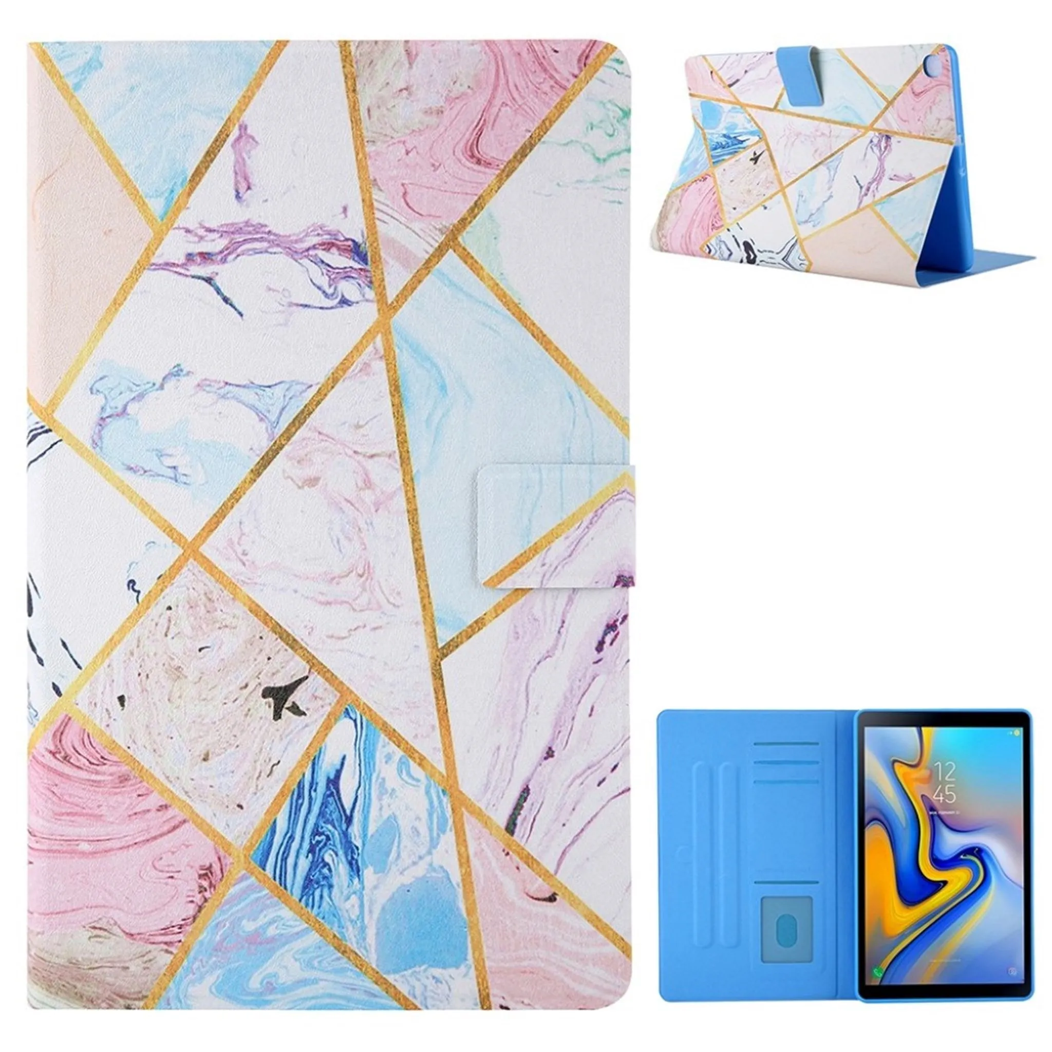 Elegant pattern leather flip case for Samsung Galaxy Tab A7 10.4 (2020) - Marble Pattern