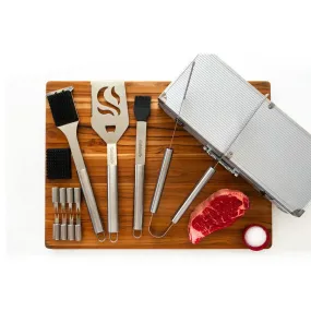 ENERCON Cuisinart 14 Piece Deluxe Grill Tool Set