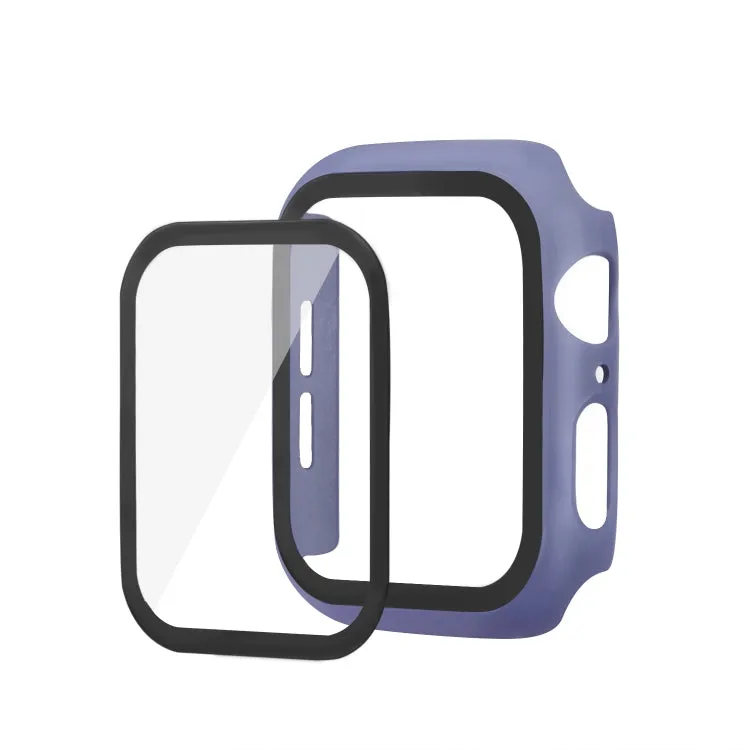 ENKAY Hat-prince Full Coverage PC Case   Tempered Glass Protector for Apple Watch Series 5 / 4 40mm(Blue)