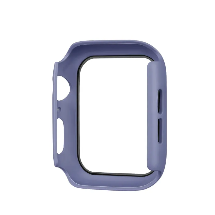 ENKAY Hat-prince Full Coverage PC Case   Tempered Glass Protector for Apple Watch Series 5 / 4 40mm(Blue)