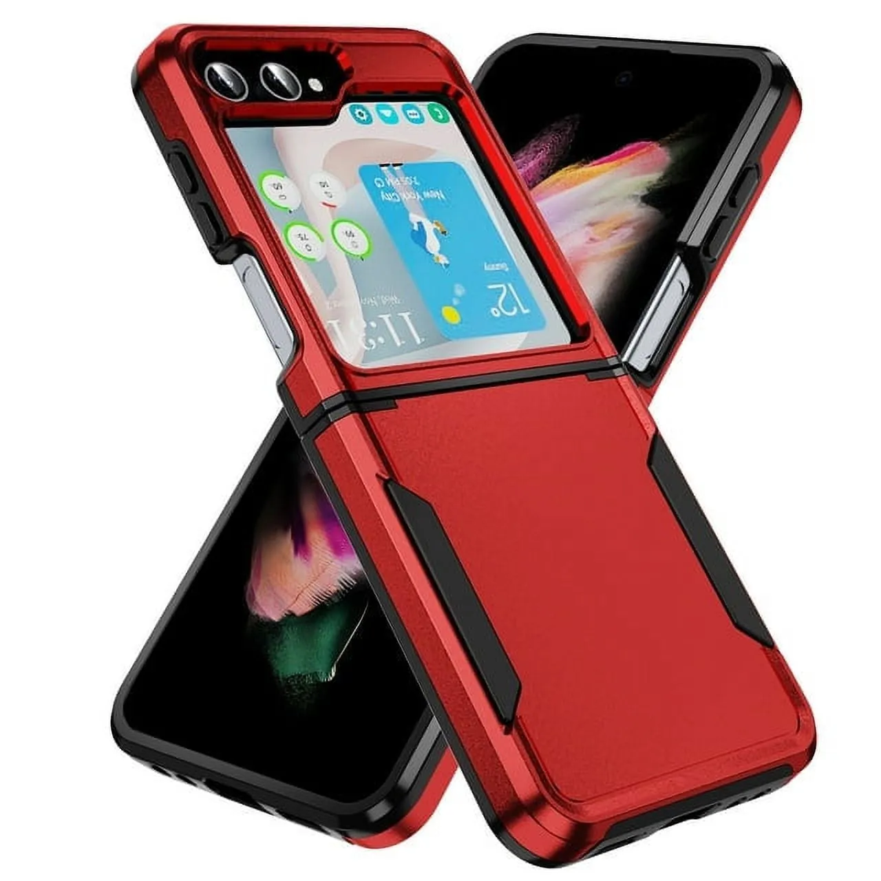 Entronix Case Designed for Samsung Z Flip 5 Heavy Duty Case, Protection Shockproof Dropproof Dustproof Anti-Scratch Case