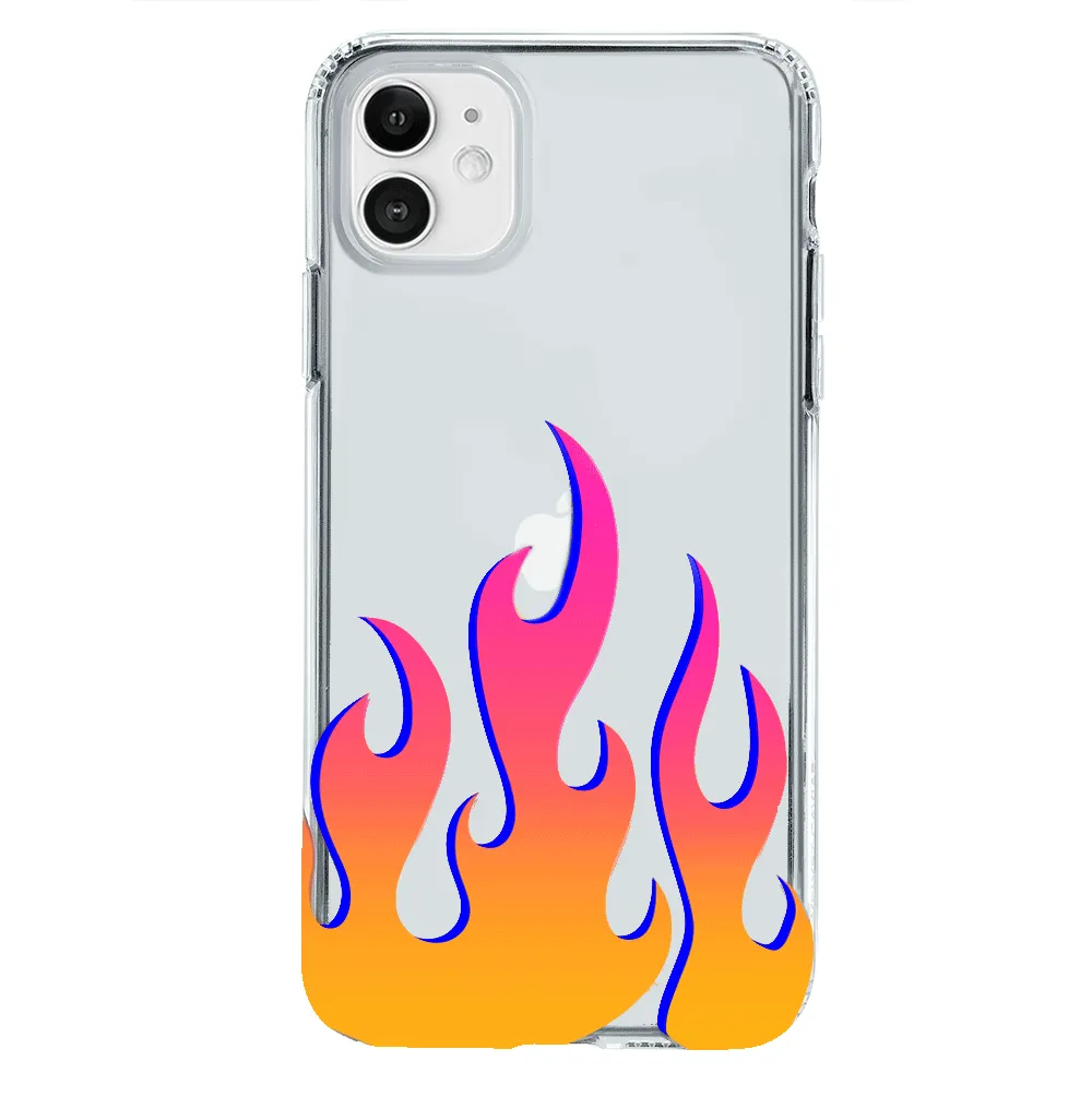 Flames Clear iPhone Case