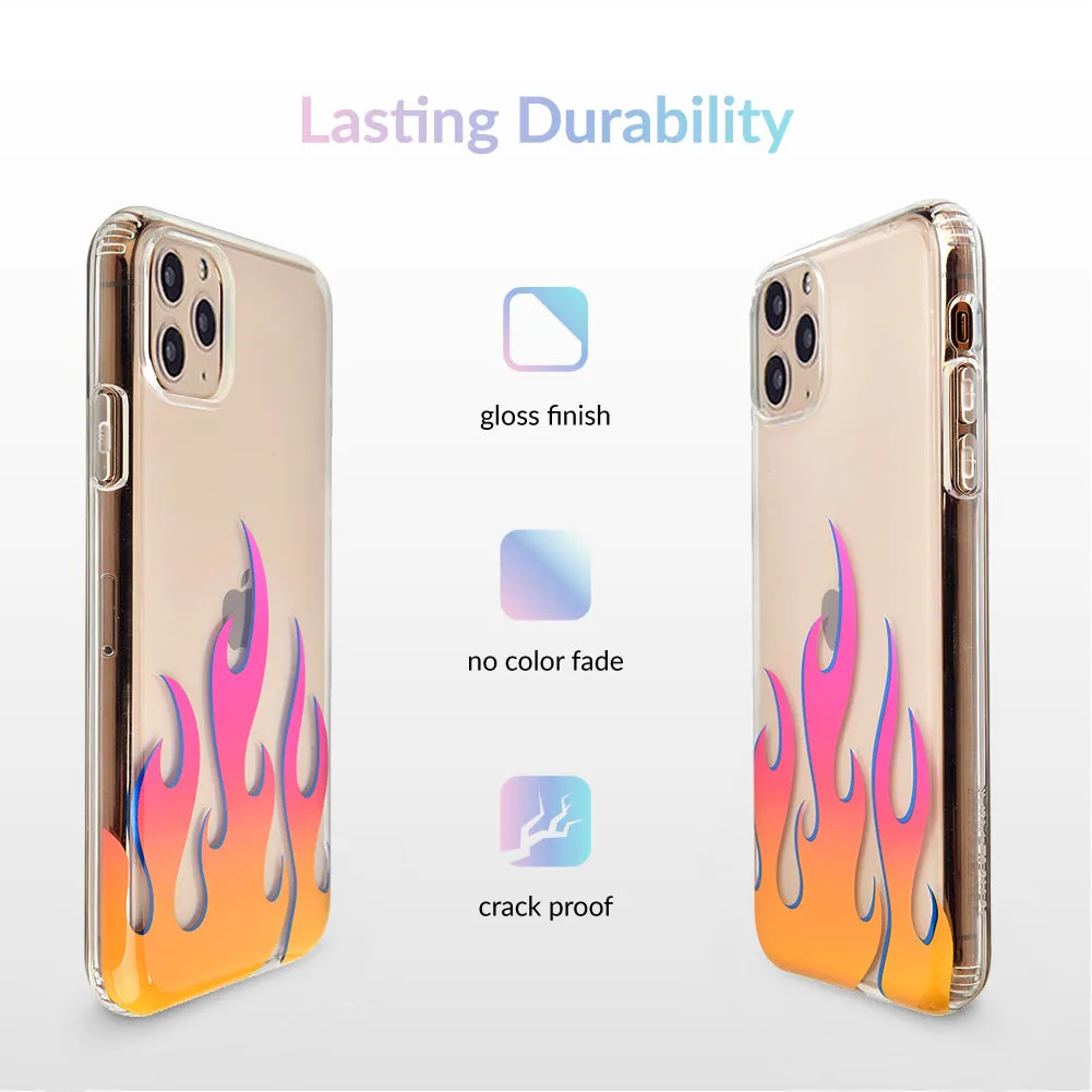 Flames Clear iPhone Case