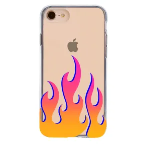 Flames Clear iPhone Case