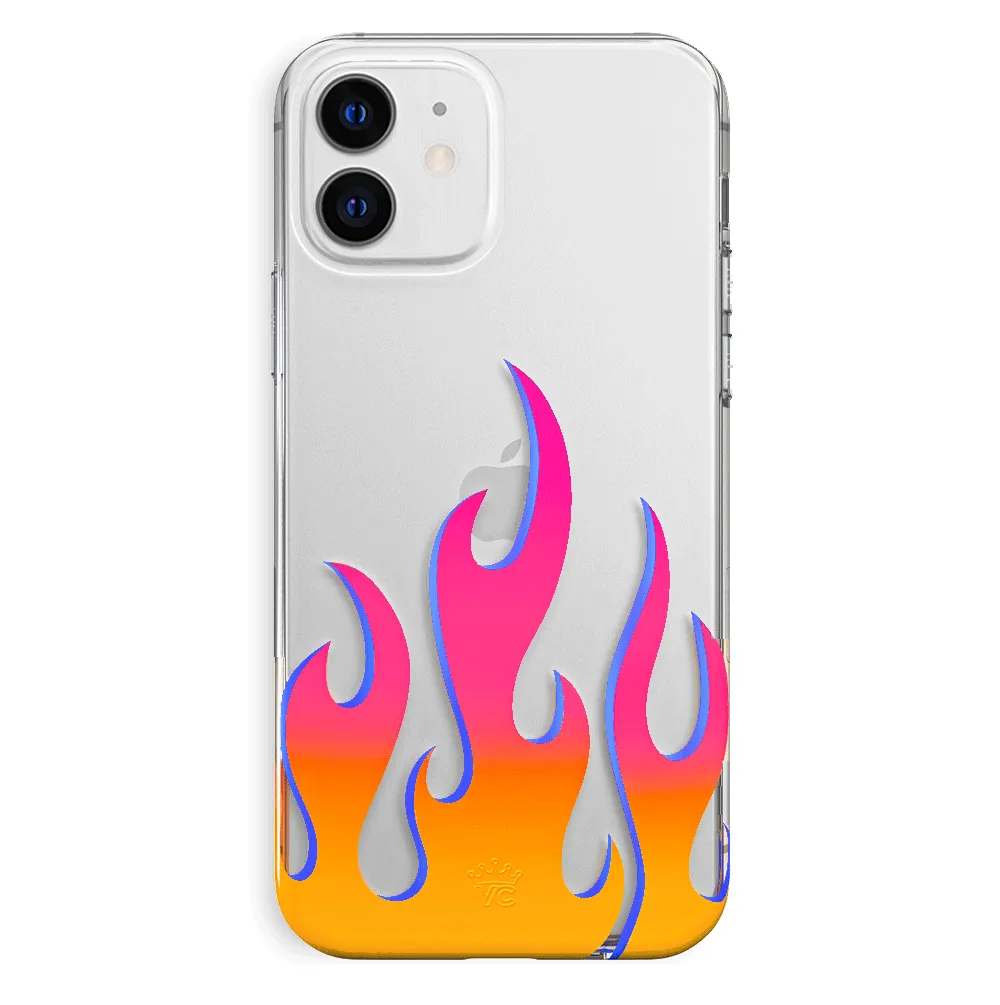 Flames Clear iPhone Case