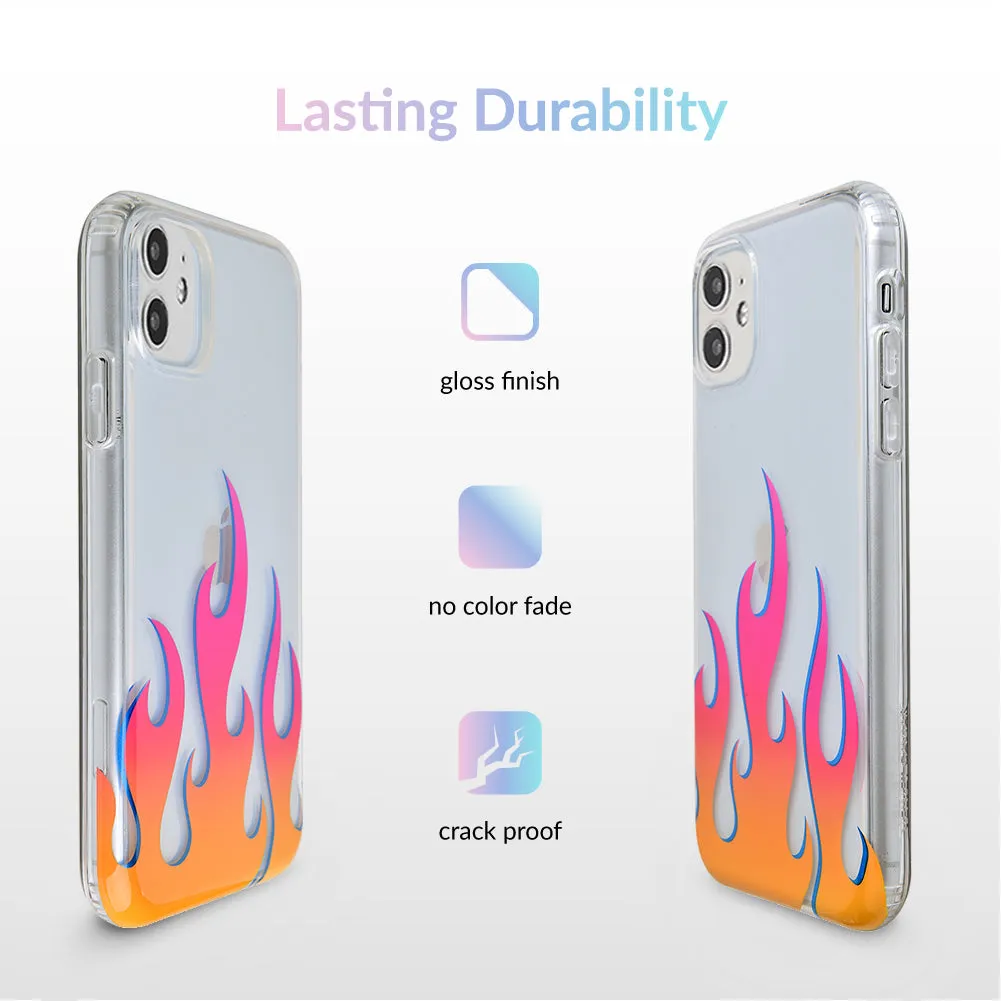 Flames Clear iPhone Case