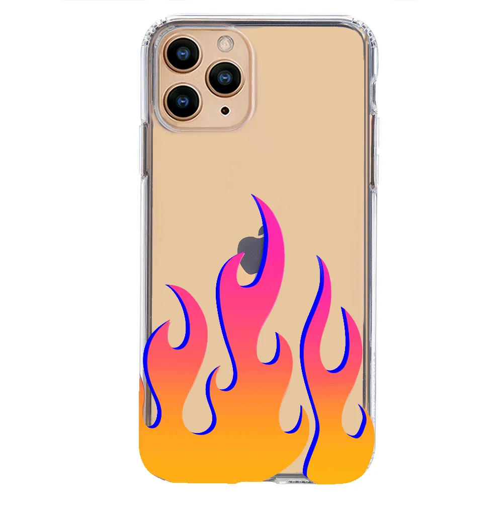 Flames Clear iPhone Case