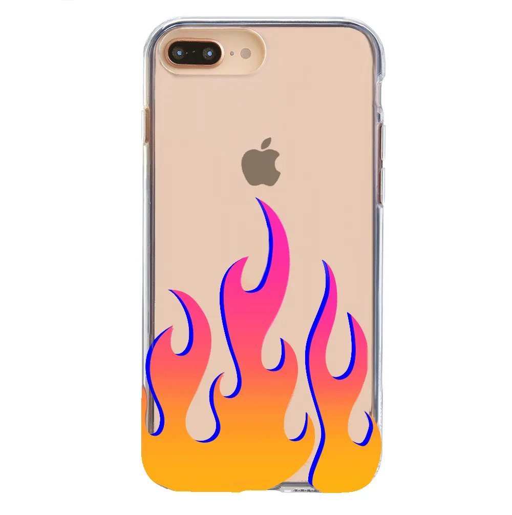 Flames Clear iPhone Case