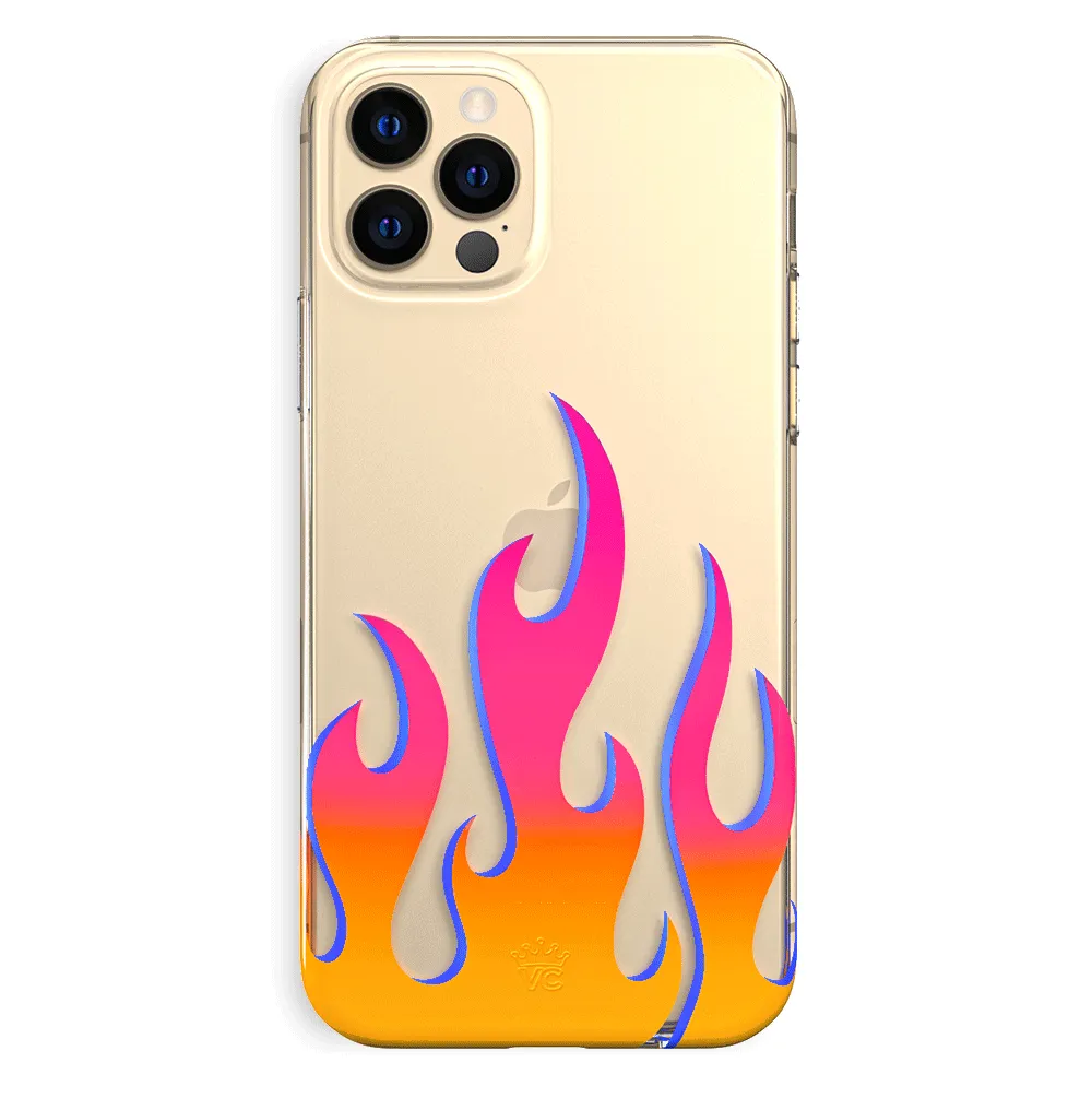 Flames Clear iPhone Case