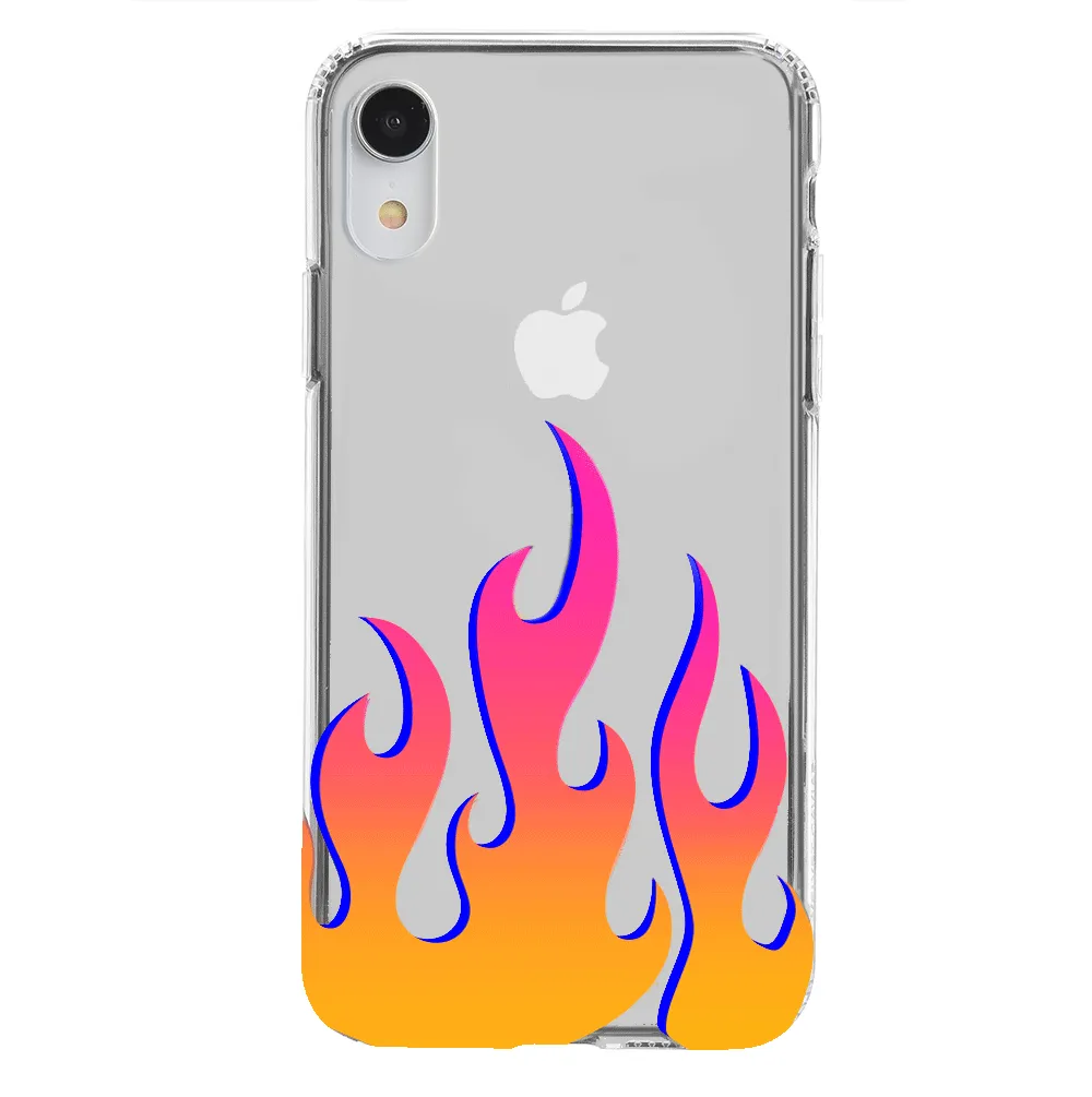 Flames Clear iPhone Case