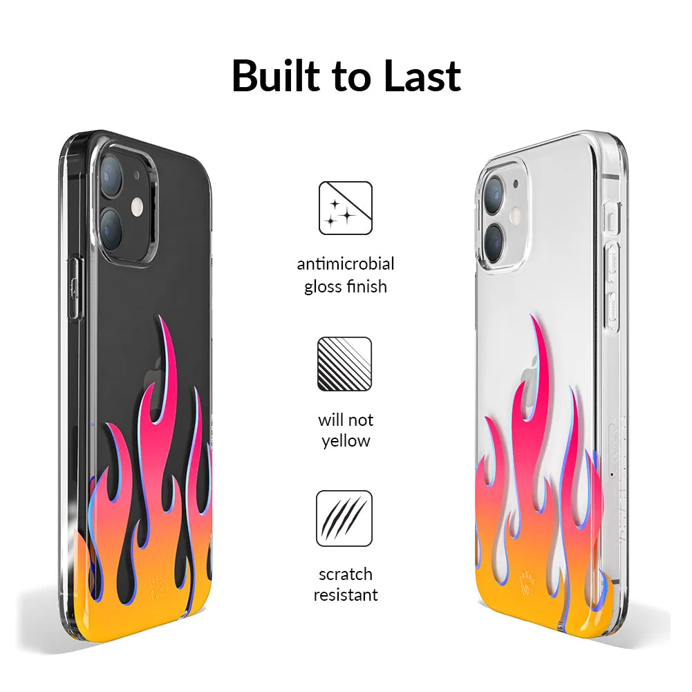 Flames Clear iPhone Case