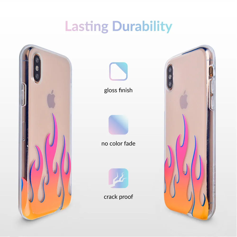 Flames Clear iPhone Case