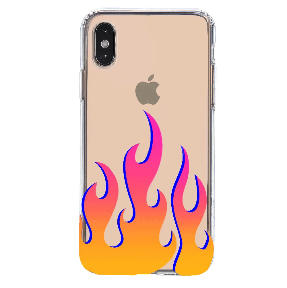 Flames Clear iPhone Case