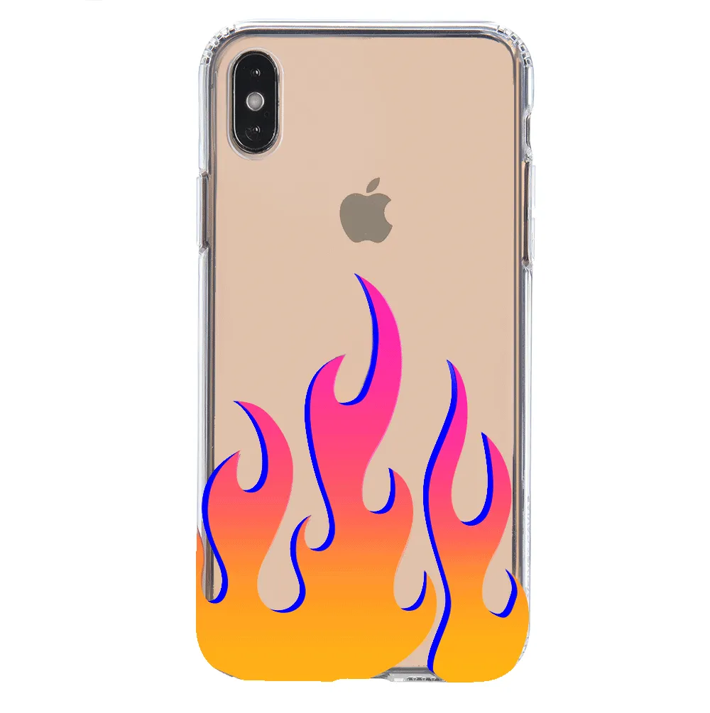 Flames Clear iPhone Case