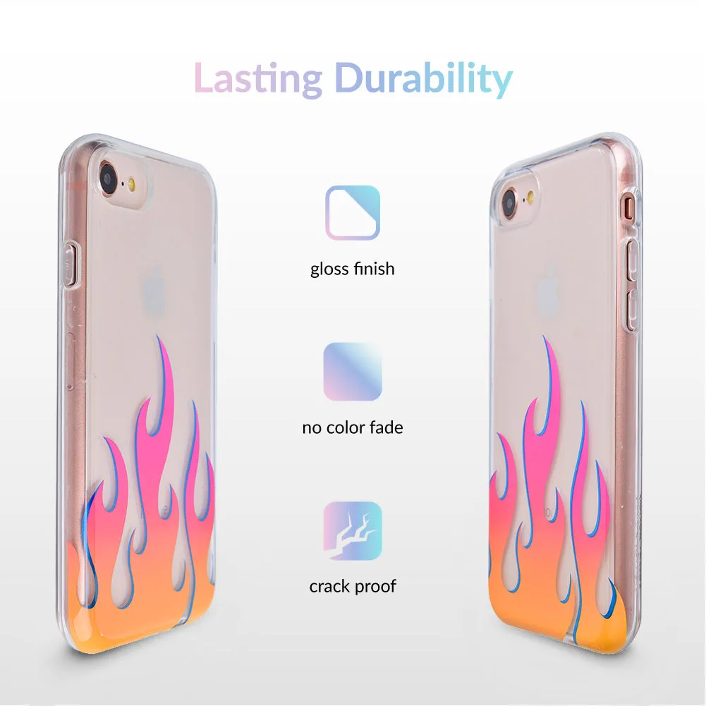 Flames Clear iPhone Case