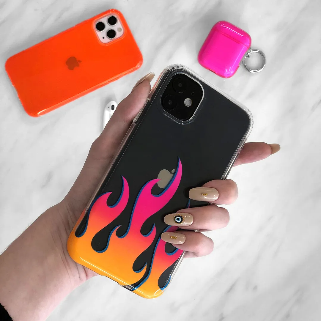 Flames Clear iPhone Case