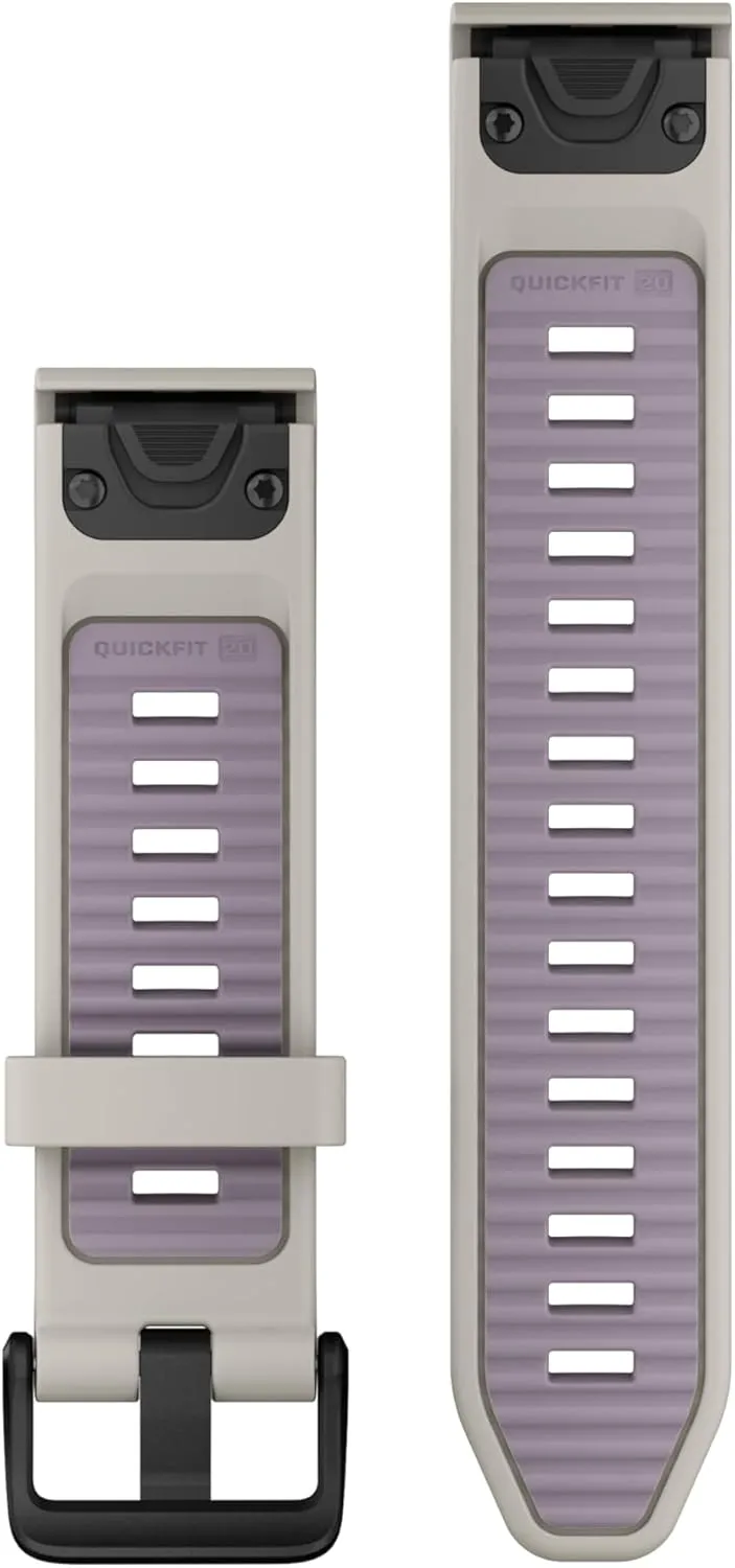 Garmin QuickFit 20 Watch Bands Fog Gray/Lavender Silicone (010-13391-03)