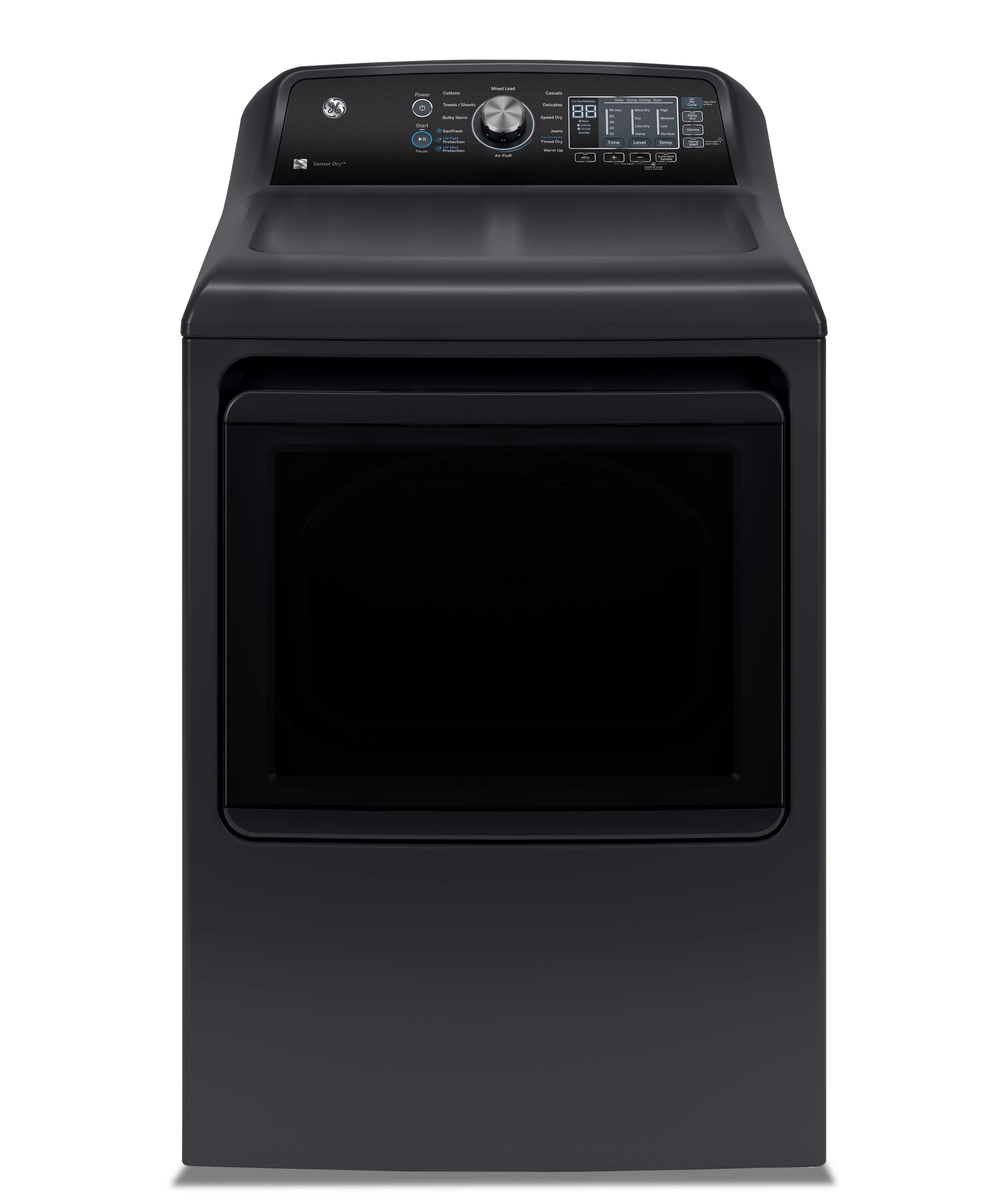 GE 5.3 Cu. Ft. Top-Load Washer and 7.4 Cu. Ft. Electric Dryer with SaniFresh - GTW690BMTDG/GTD69EBPTDG