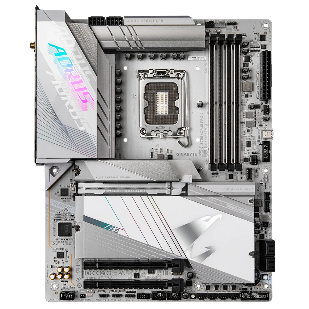 Gigabyte Z790 Aorus Pro X Motherboard - Supports Intel 14Th Gen Cpus, 18 1 2 Phases Vrm, Up To 8266Mhz Ddr5 (Oc), 1Xpcie