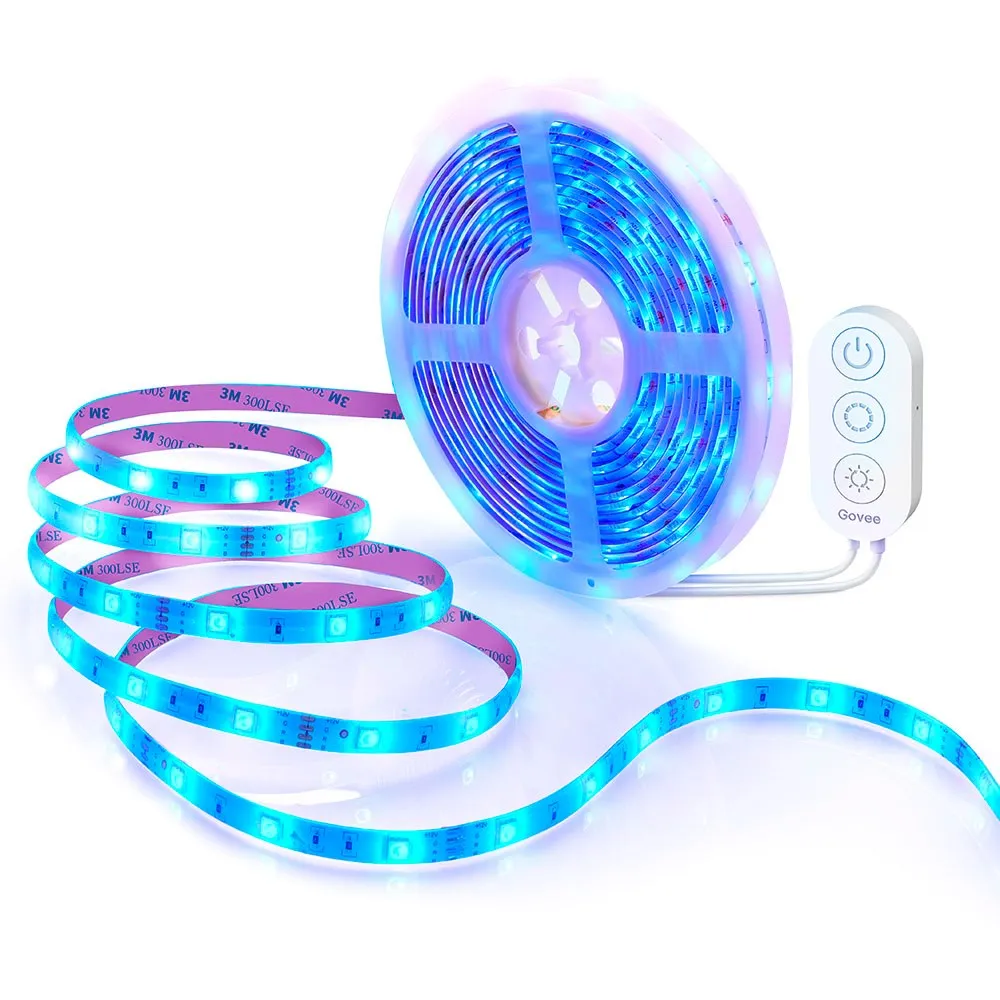 Govee RGB Smart Wi-Fi   Bluetooth LED Strip Lights - 2x5m - Hvid