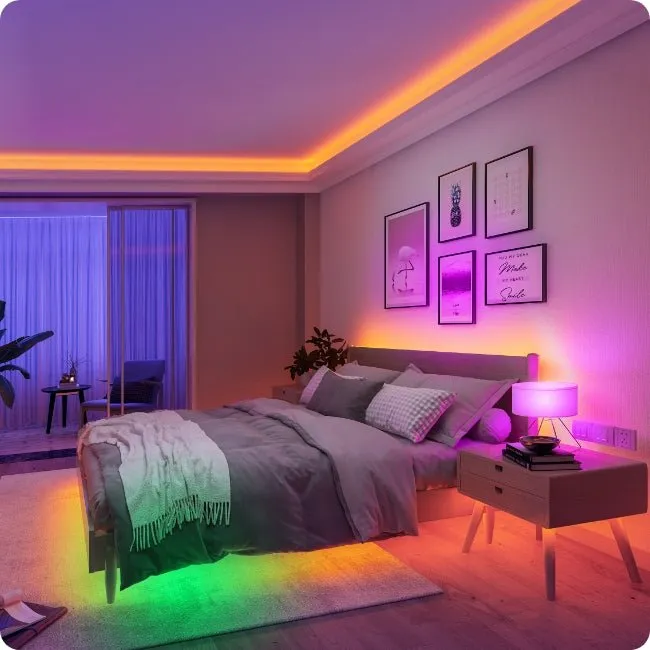 Govee RGBIC Wi-Fi   Bluetooth LED Strip Lights With Protective Coating