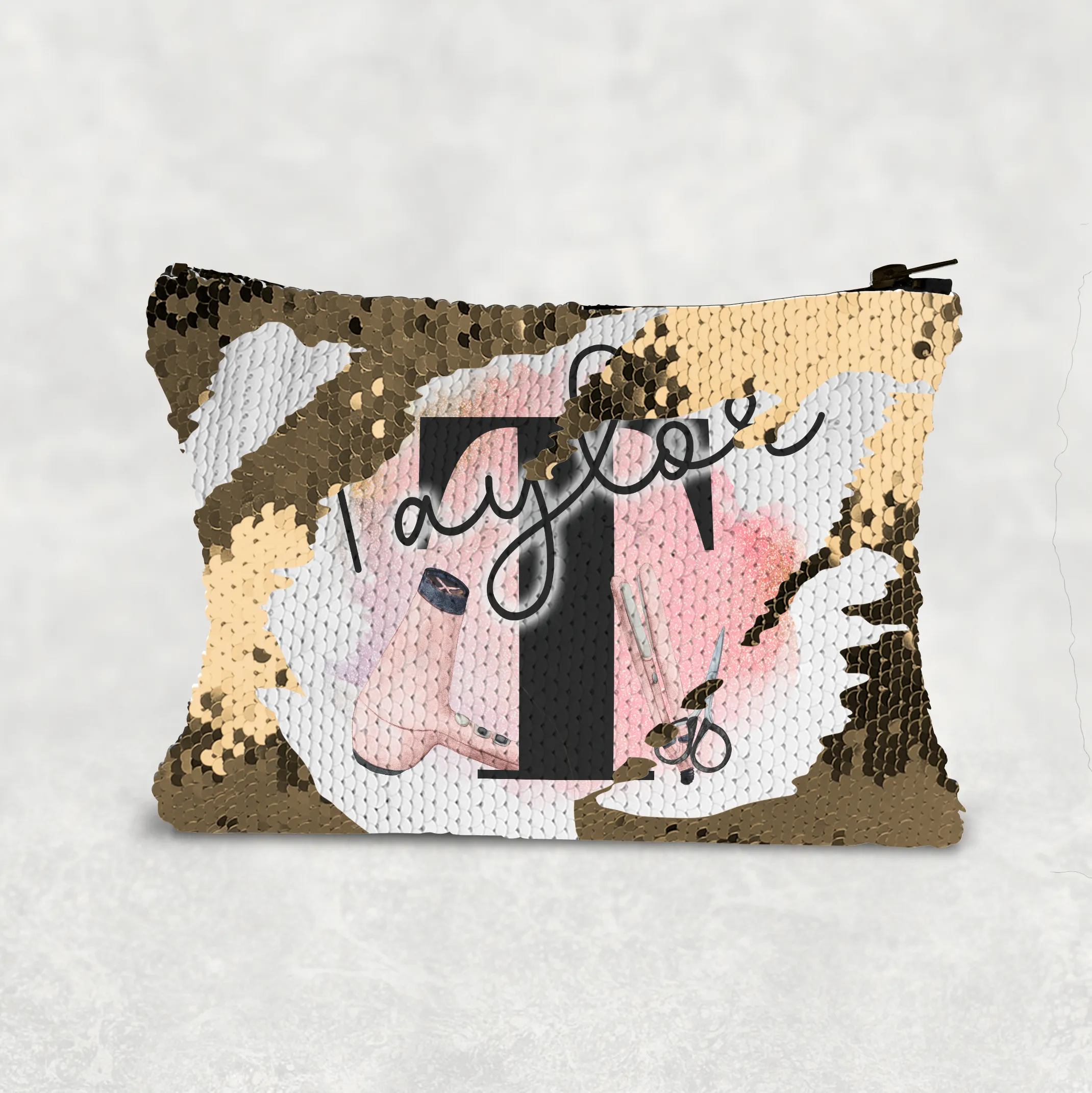 Hairdresser Alphabet Sequin Personalised Bag