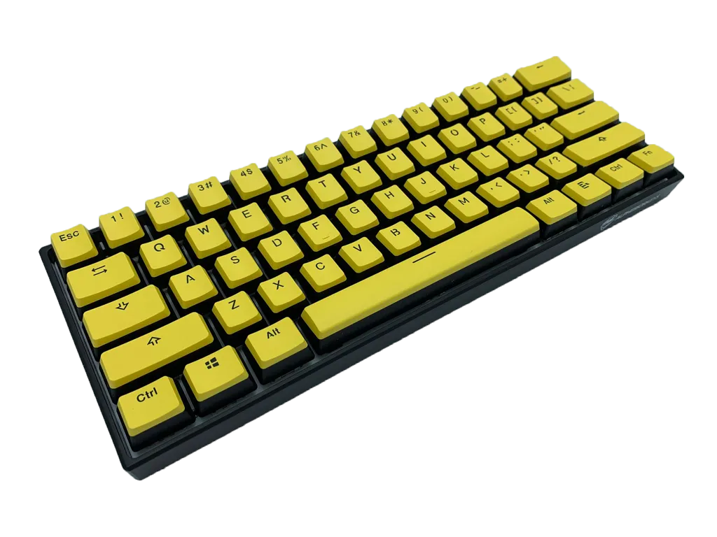 Hayabusa 60% Keyboard - Black & Yellow (Pudding)