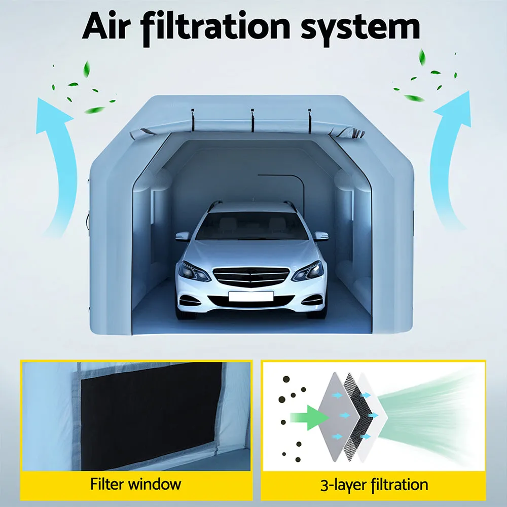 Heavy-Duty Inflatable Spray Booth with Filtration & Blower - Giantz