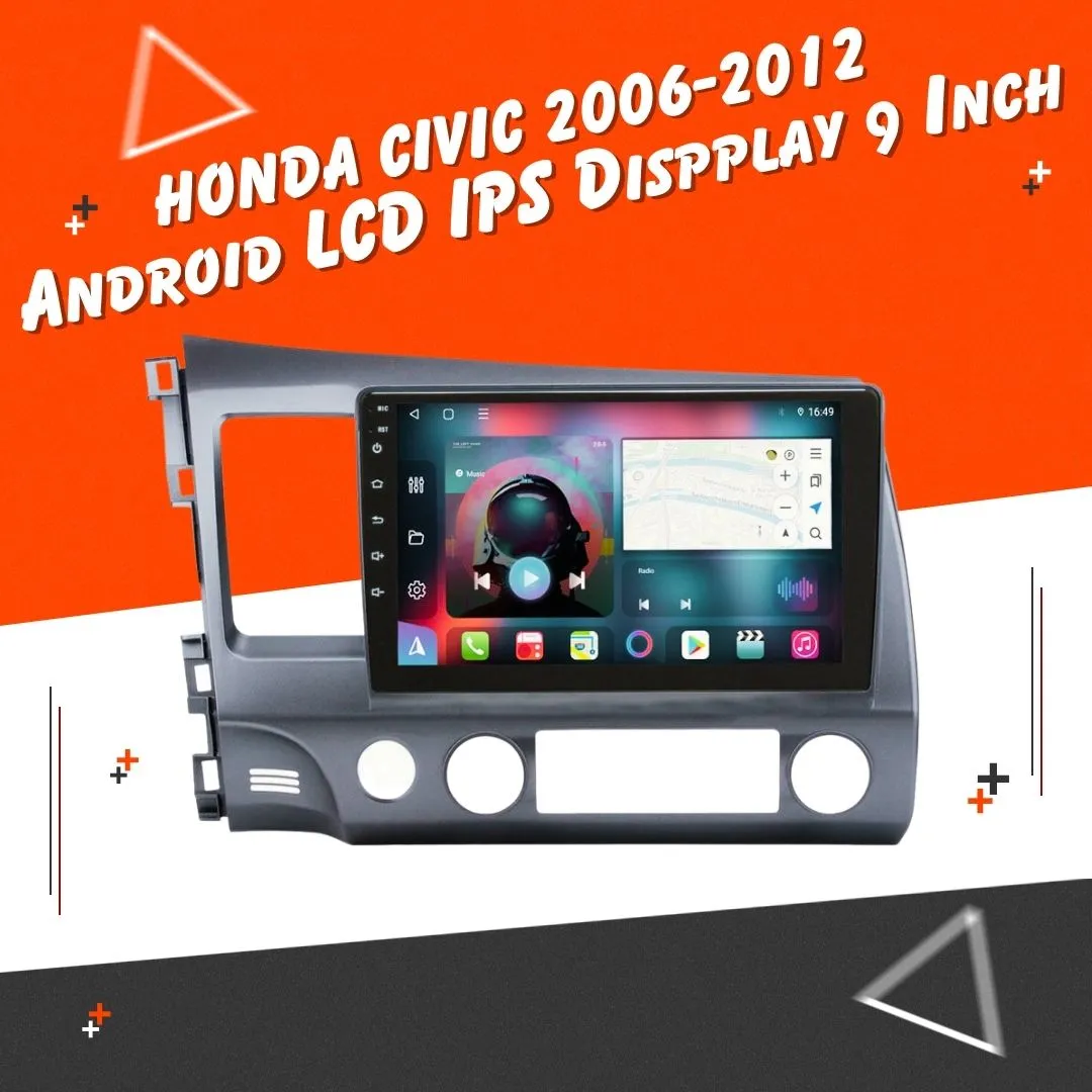 Honda Civic Reborn Android LCD Black 10 Inches - Model 2006-2012