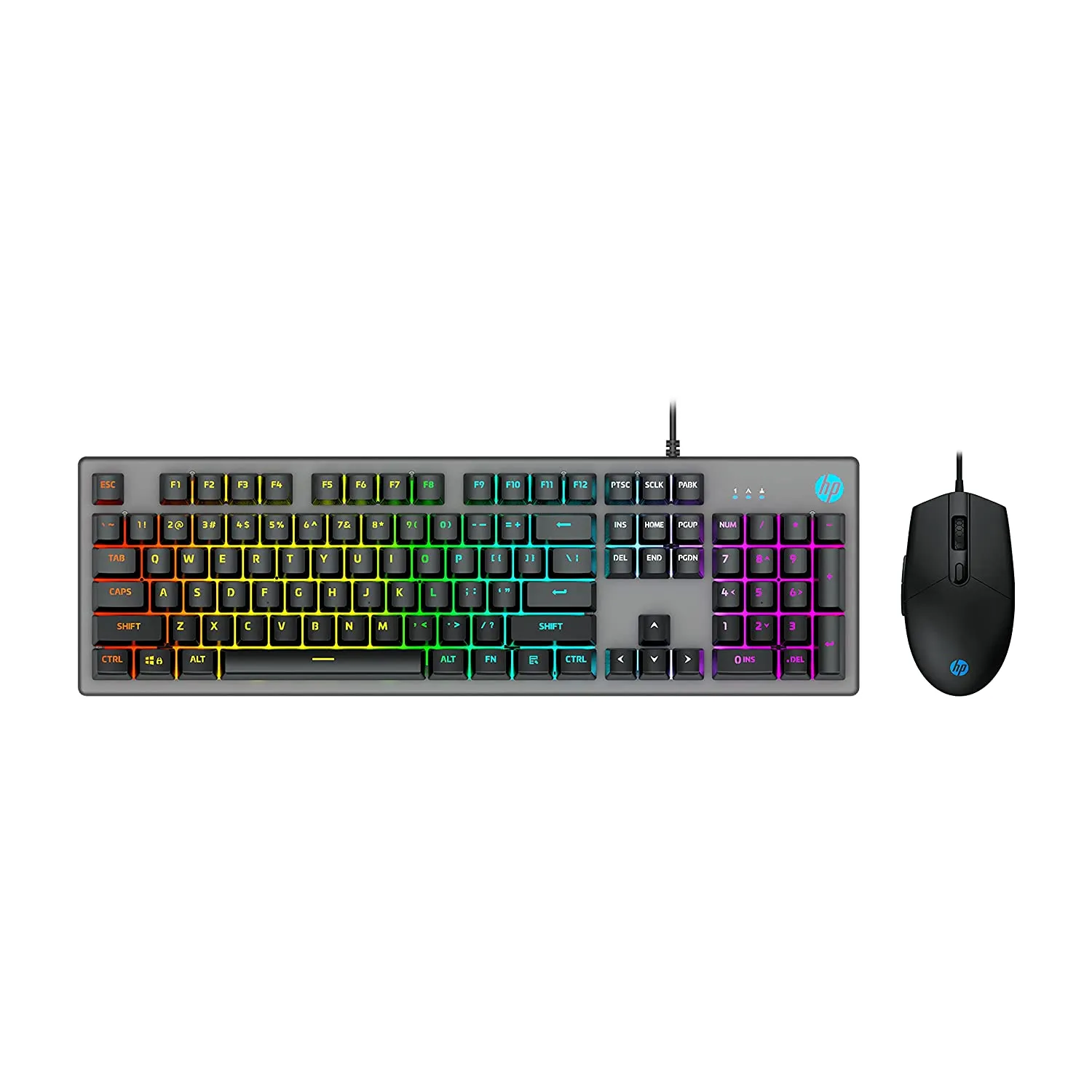 HP KM300F Wired USB RGB Gaming Keyboard and Mouse