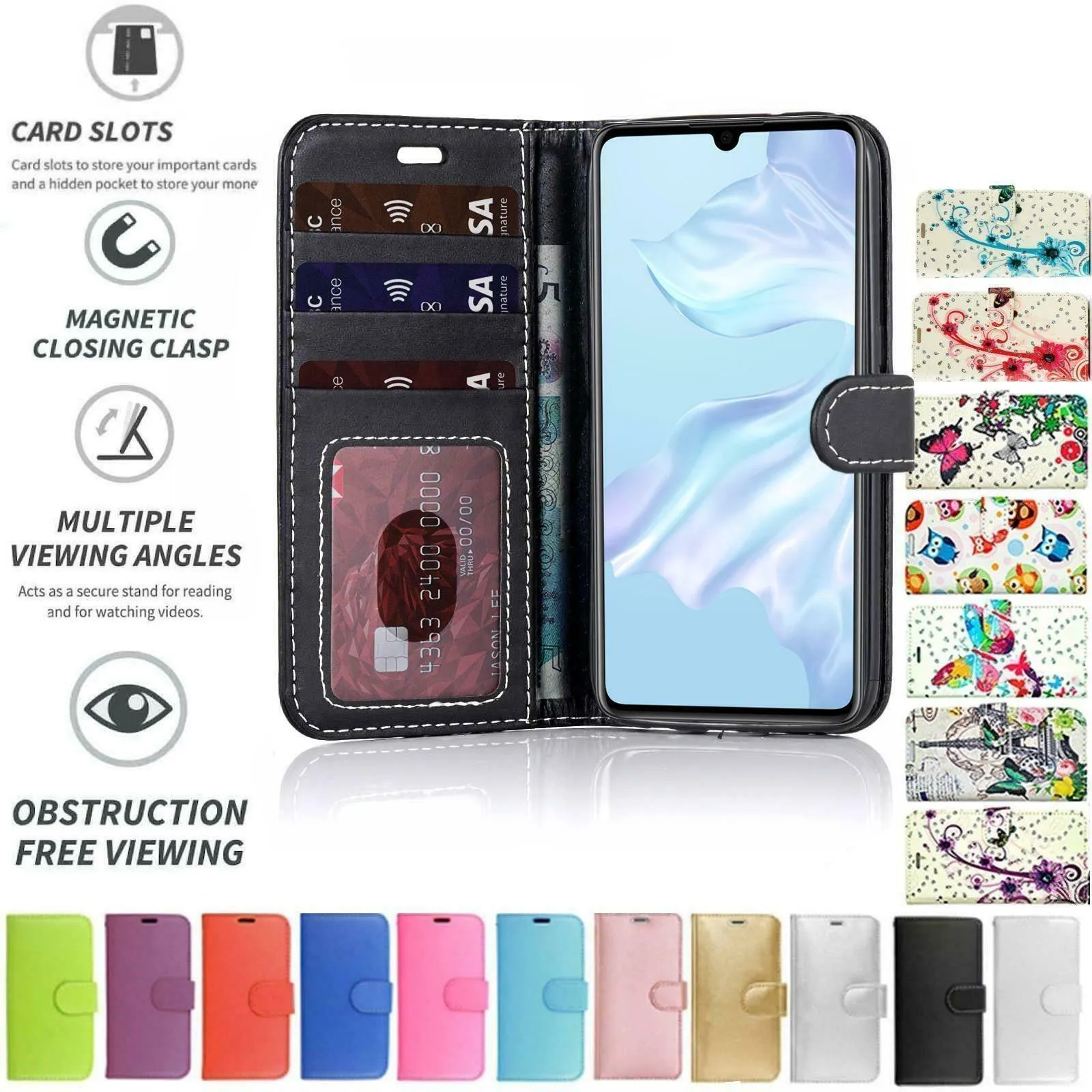 Huawei Mate 20 Lite Flip Folio Book Wallet Case