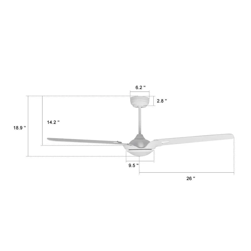 Innovator White/White 3 Blade Smart Ceiling Fan with Dimmable LED Light Kit Works with Remote Control, Wi-Fi apps and Voice control via Google Assistant/Alexa/Siri