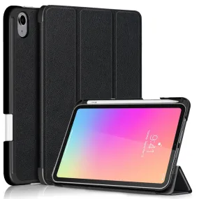 iPad Mini 6 (2021) slim tri-fold PU leather flip case with pen slot - Black