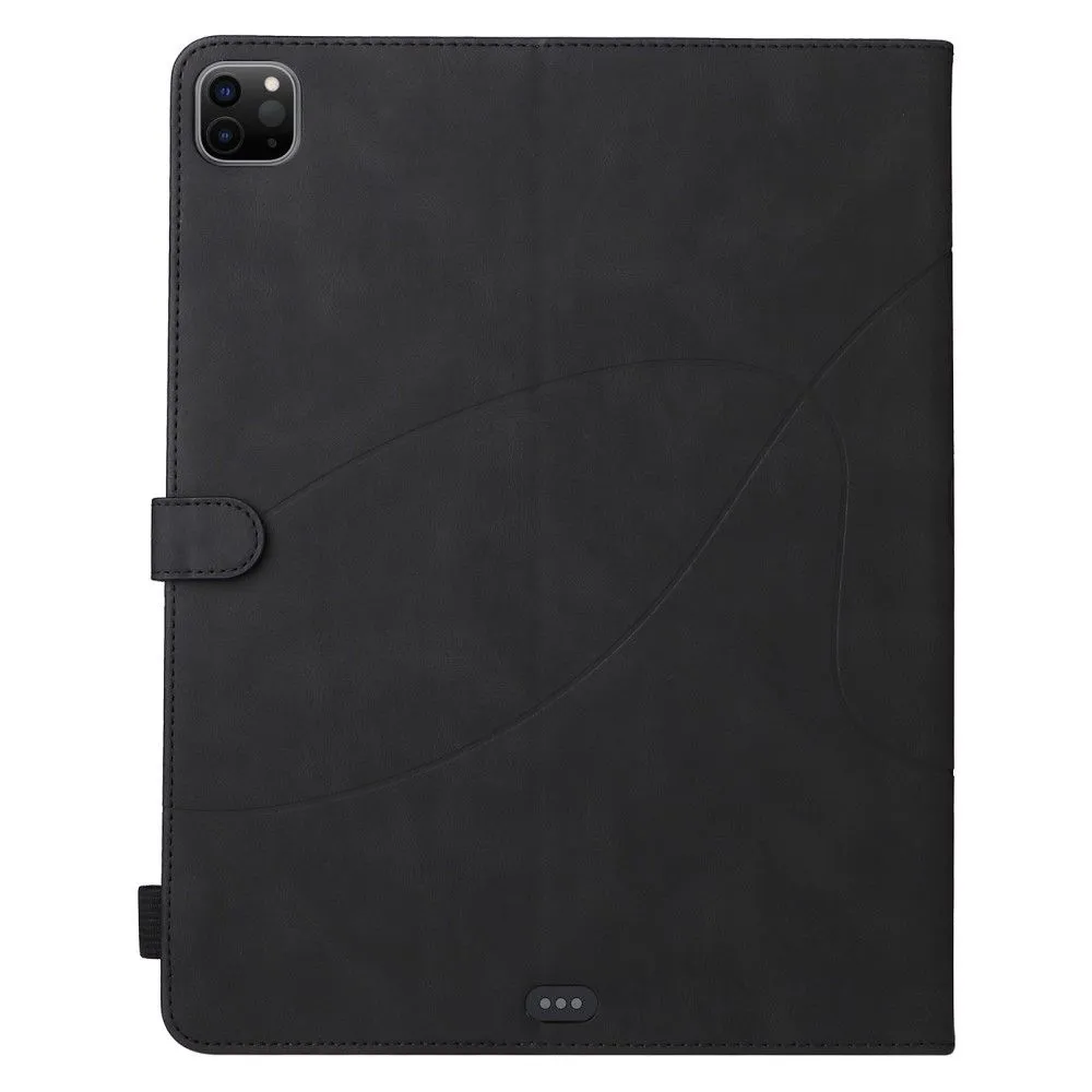 iPad Pro 12.9 (2021) / (2020) / (2018) KT dual color leather flip case - Black