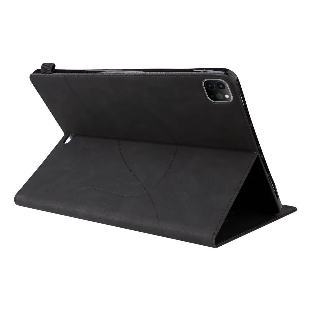 iPad Pro 12.9 (2021) / (2020) / (2018) KT dual color leather flip case - Black